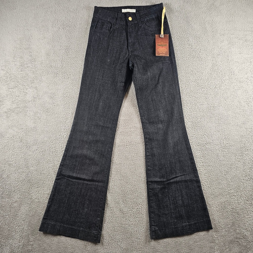 Flying Monkey Dark Wash Flare Jeans Size 5 Made in USA Wide Leg Denim NEW